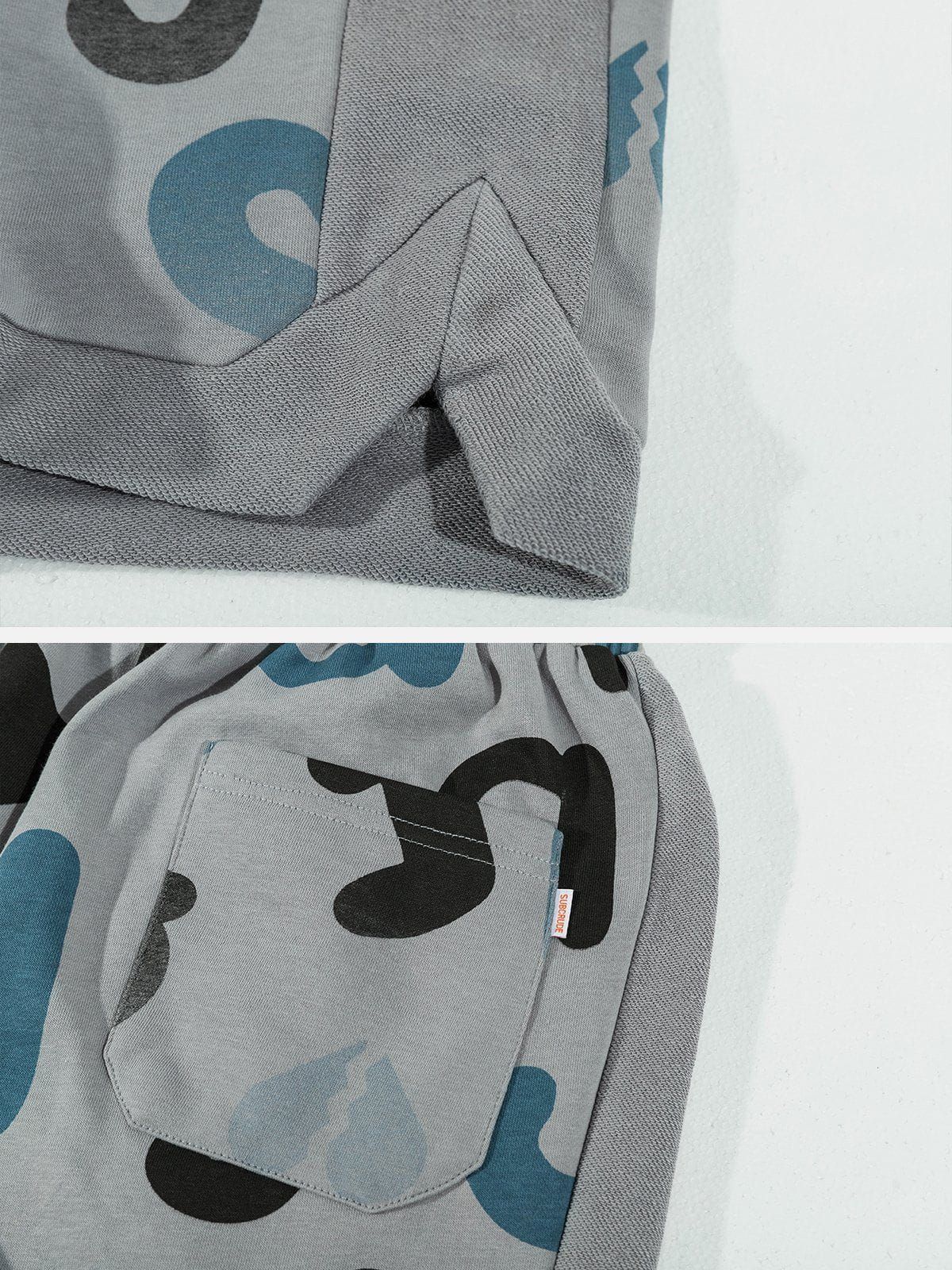 Aelfric Eden Alphabet Graffiti Patchwork Shorts sold by Aelfric Eden product image thumbnail 6