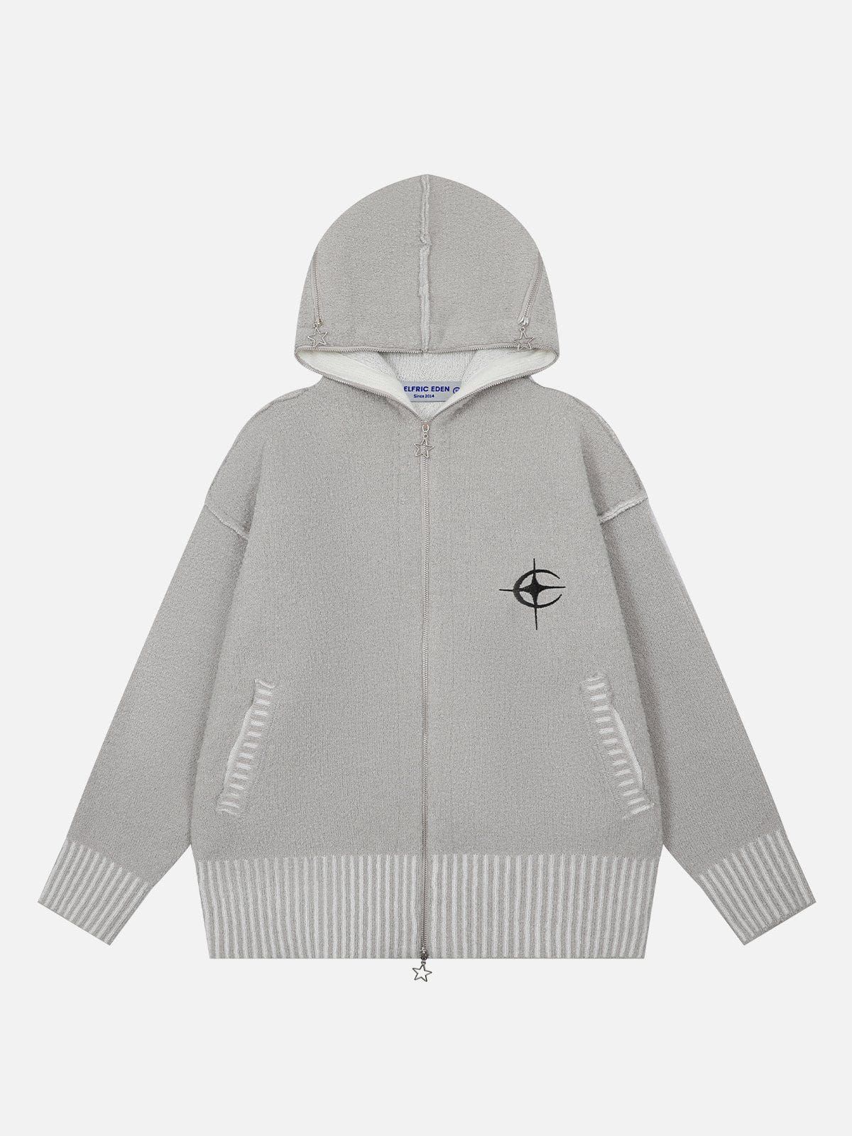 Aelfric Eden Gothic Letters Embroidery Knit Hoodie sold by Aelfric Eden