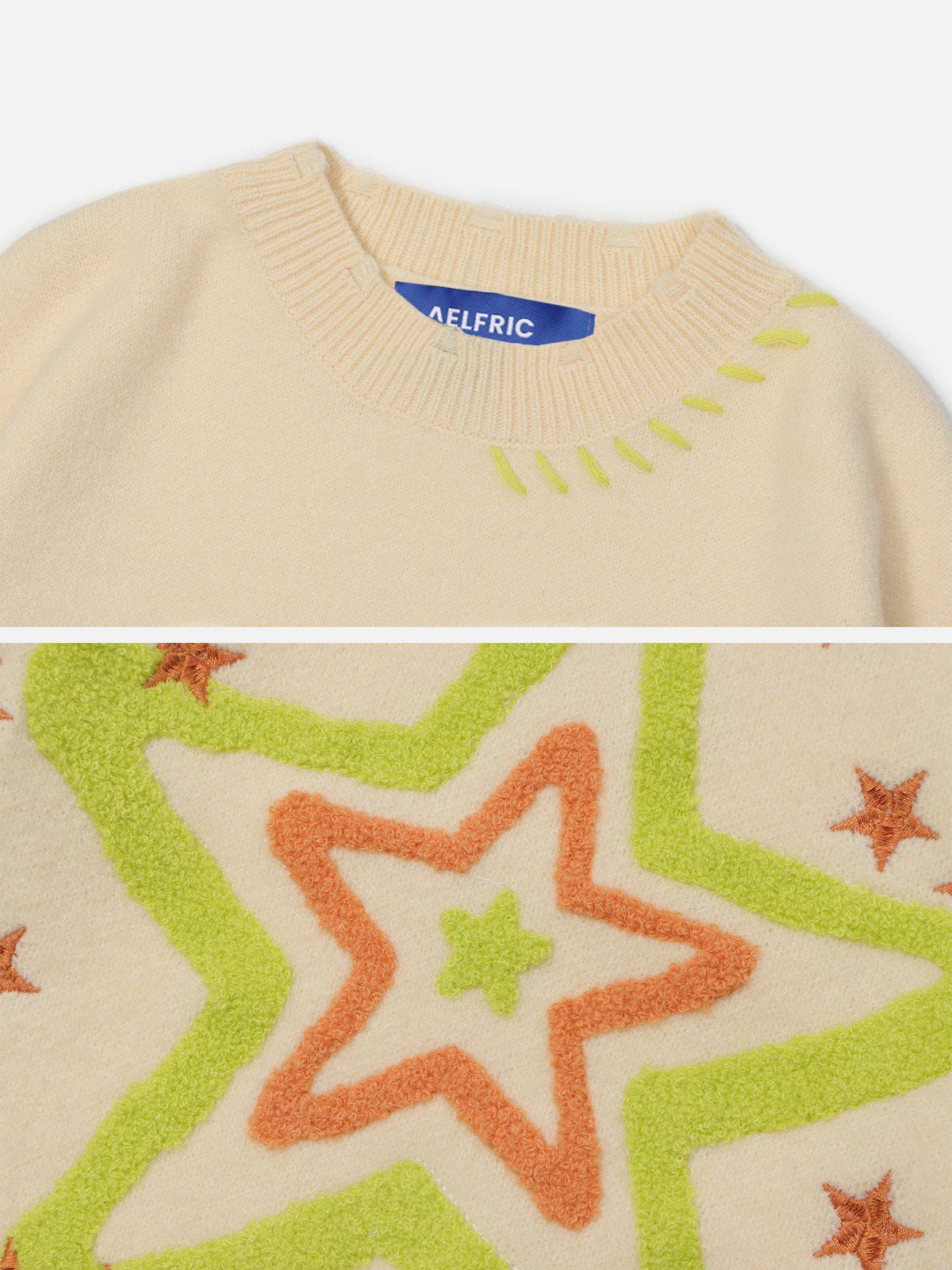 Aelfric Eden String Star Towel Embroidery Sweater sold by Aelfric Eden product image thumbnail 4