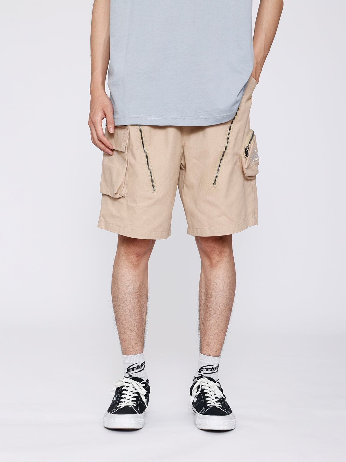 Aelfric Eden Irregular Zip Up Pockets Shorts sold by Aelfric Eden product image thumbnail 7