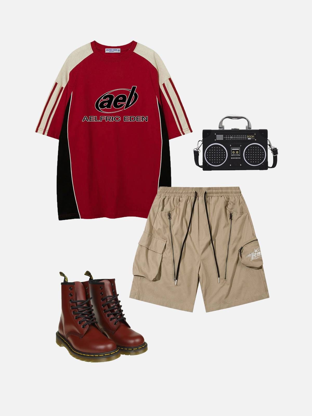 Aelfric Eden Irregular Zip Up Pockets Shorts sold by Aelfric Eden product image thumbnail 4