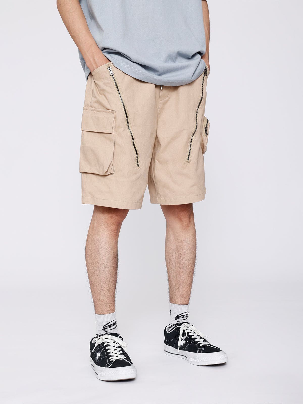 Aelfric Eden Irregular Zip Up Pockets Shorts sold by Aelfric Eden product image thumbnail 6