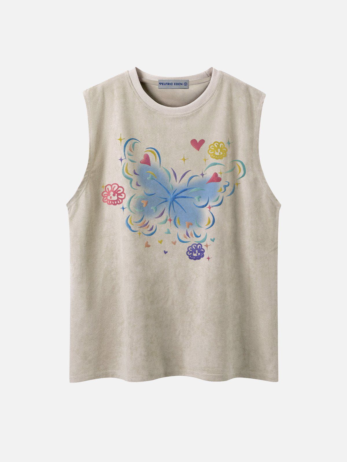 Aelfric Eden Colorful Butterfly Suede Tank Top sold by Aelfric Eden