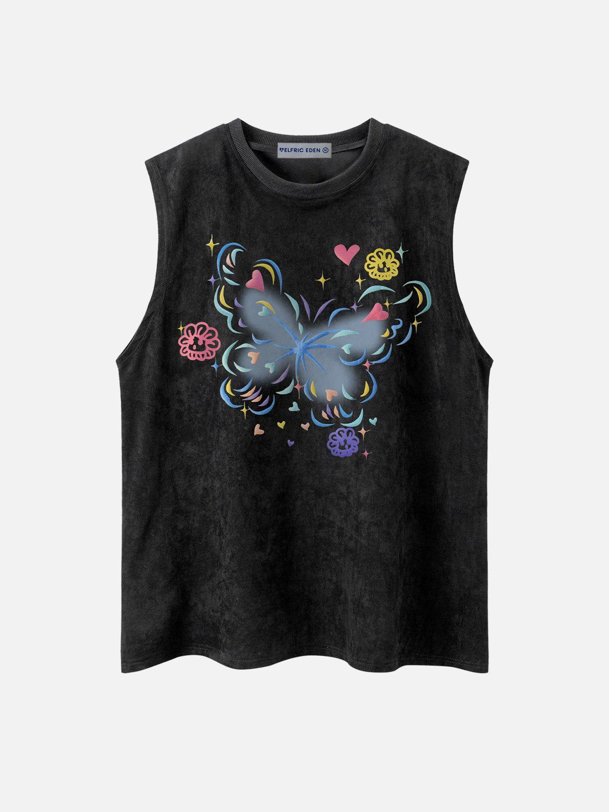 Aelfric Eden Colorful Butterfly Suede Tank Top sold by Aelfric Eden product image thumbnail 2