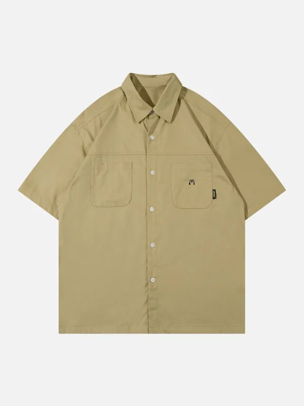 Aelfric Eden Letters Embroidery Short Sleeve Shirts sold by Aelfric Eden