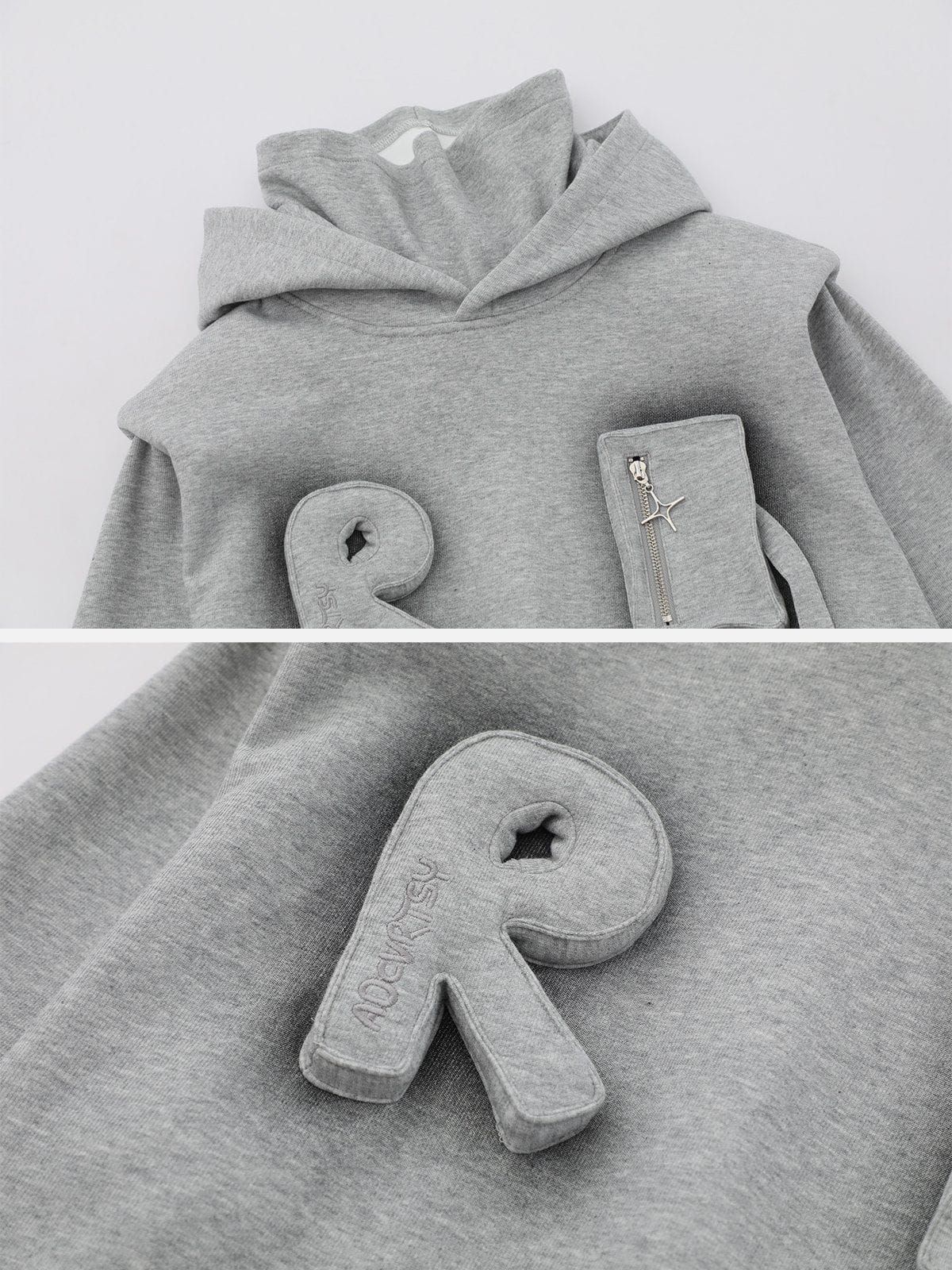Aelfric Eden Patchwork 3D Letter Hoodie sold by Aelfric Eden product image thumbnail 5