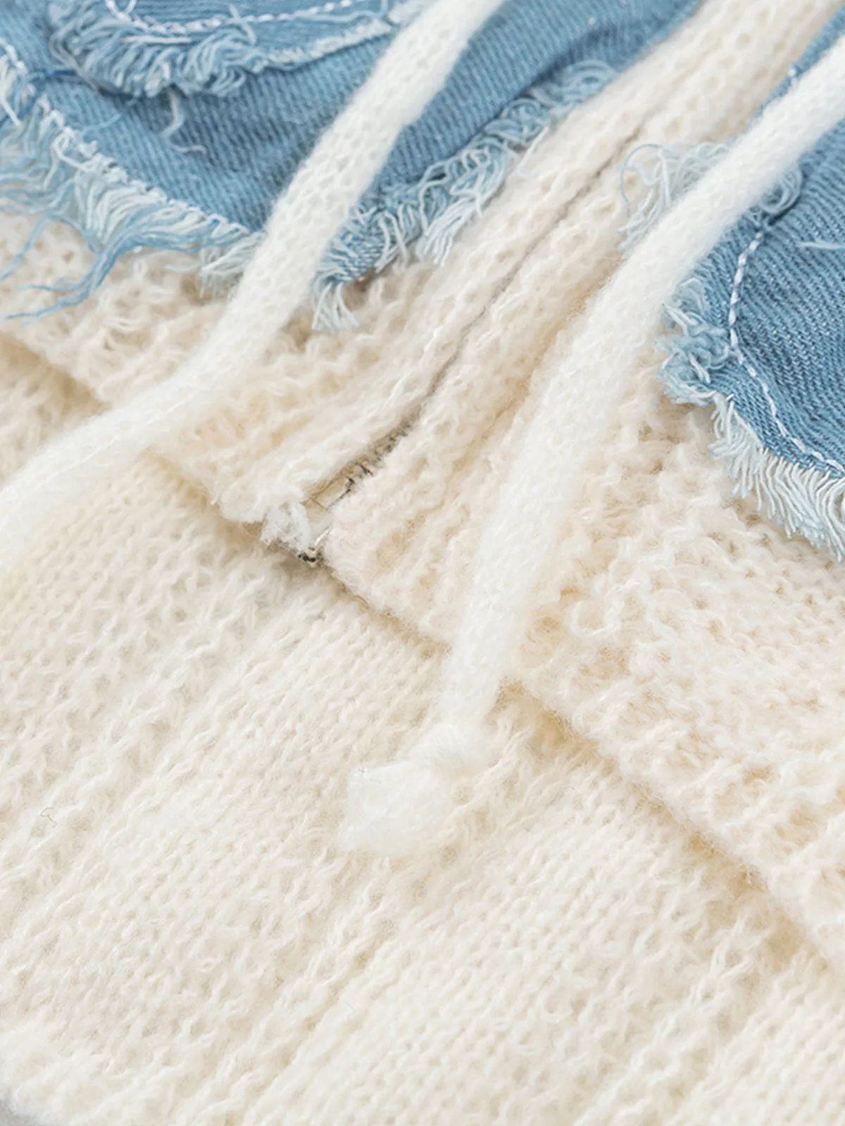 Denim Butterfly Knit Hoodie sold by Aelfric Eden product image thumbnail 5