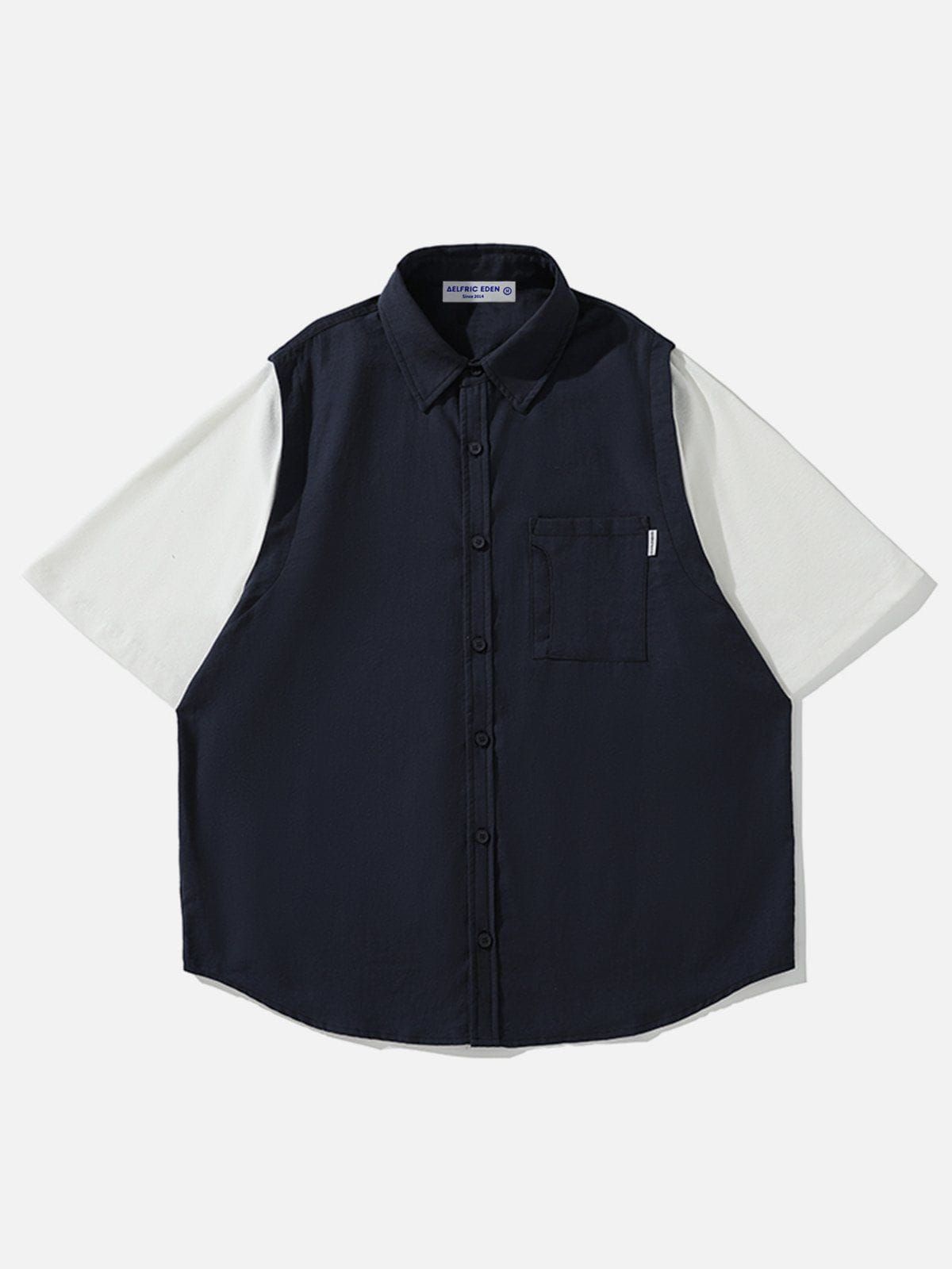 Aelfric Eden Waffle Patchwork Short Sleeve Shirt sold by Aelfric Eden product image thumbnail 2