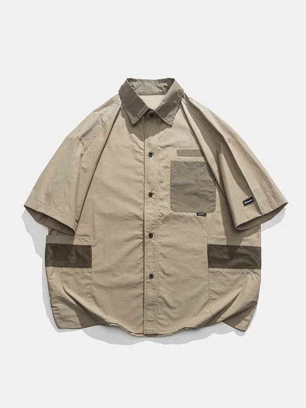 Aelfric Eden Patchwork Polo Short Sleeve Shirt sold by Aelfric Eden