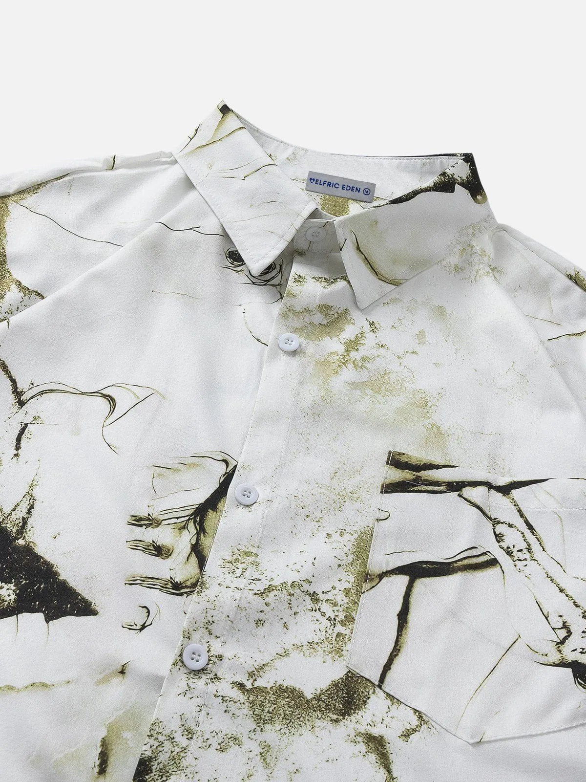 Aelfric Eden Splash-Ink Print Short Sleeve Shirt sold by Aelfric Eden product image thumbnail 3