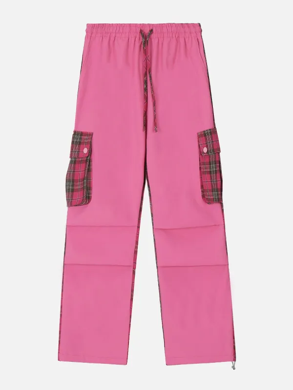 Aelfric Eden Color Blocking Plaid Cargo Pants sold by Aelfric Eden