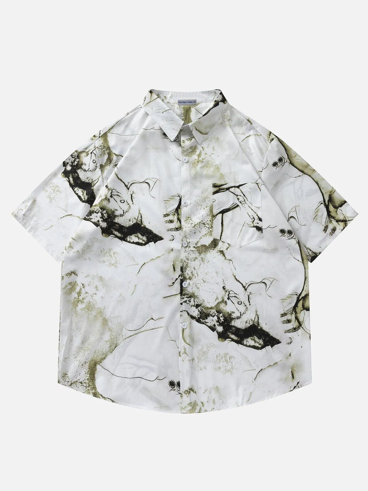 Aelfric Eden Splash-Ink Print Short Sleeve Shirt sold by Aelfric Eden