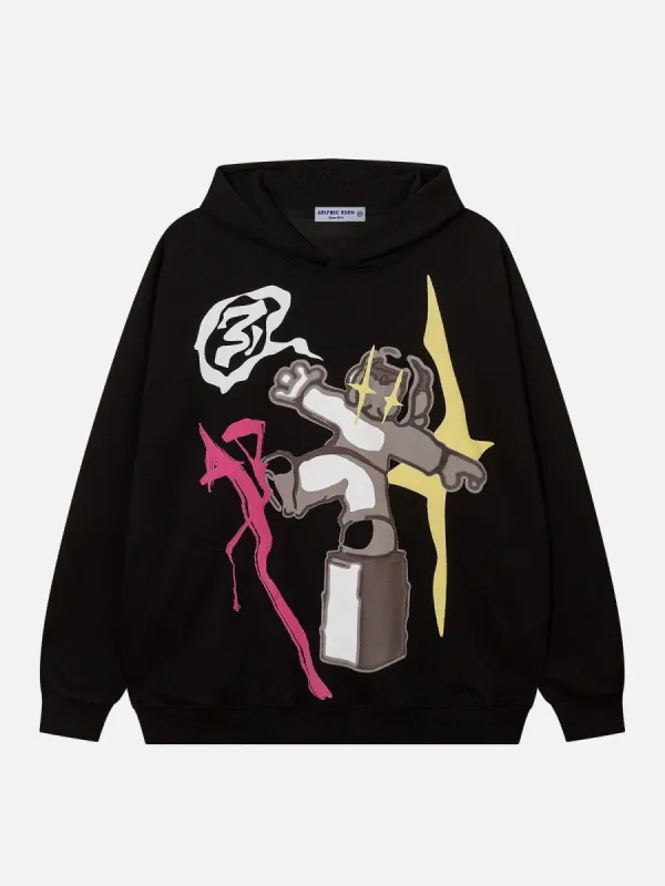 Aelfric Eden Cartoon Character Print Hoodie sold by Aelfric Eden