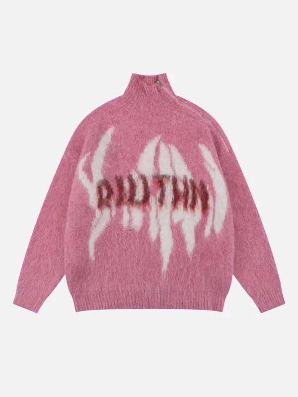 Aelfric Eden Shoulder ZIP UP Structure Design Sweater sold by Aelfric Eden