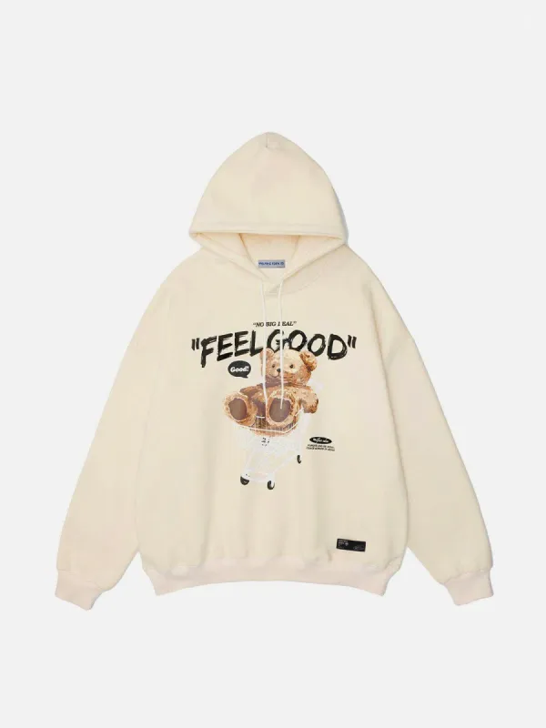 Aelfric Eden Bear Shopping Cart Print Hoodie sold by Aelfric Eden