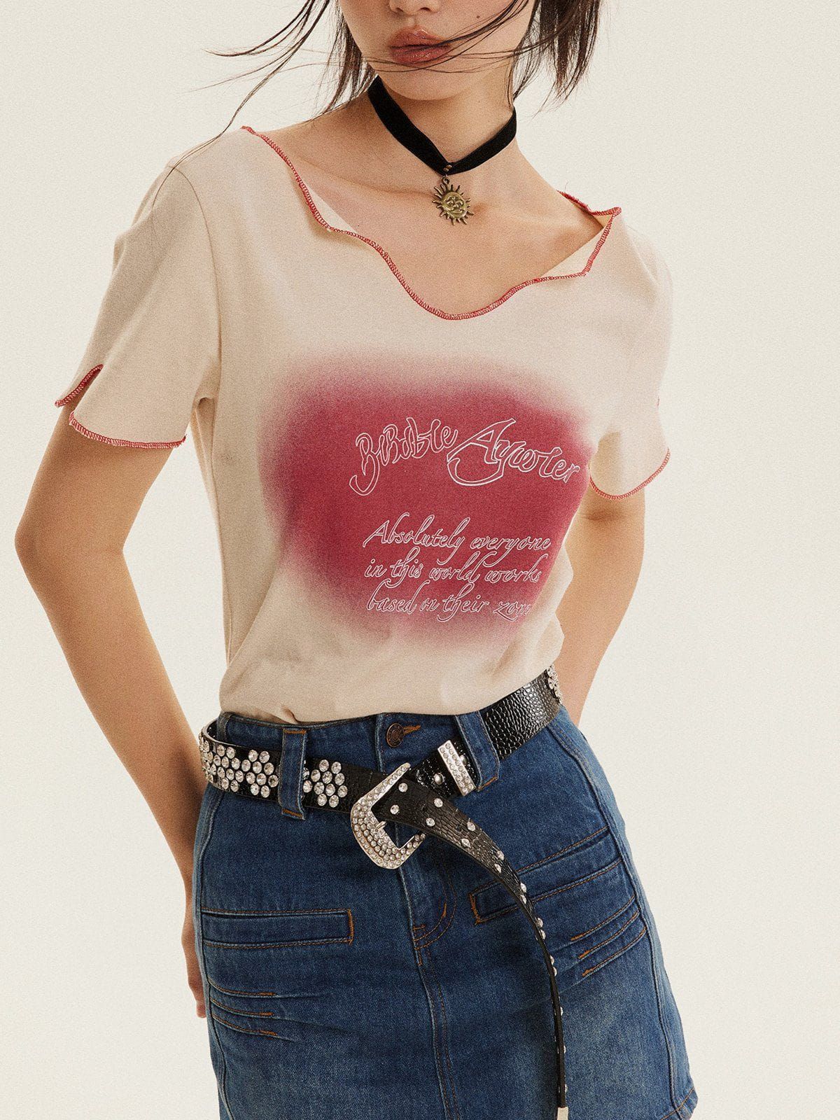 Dip-dye Letter Graphic Tee sold by Aelfric Eden