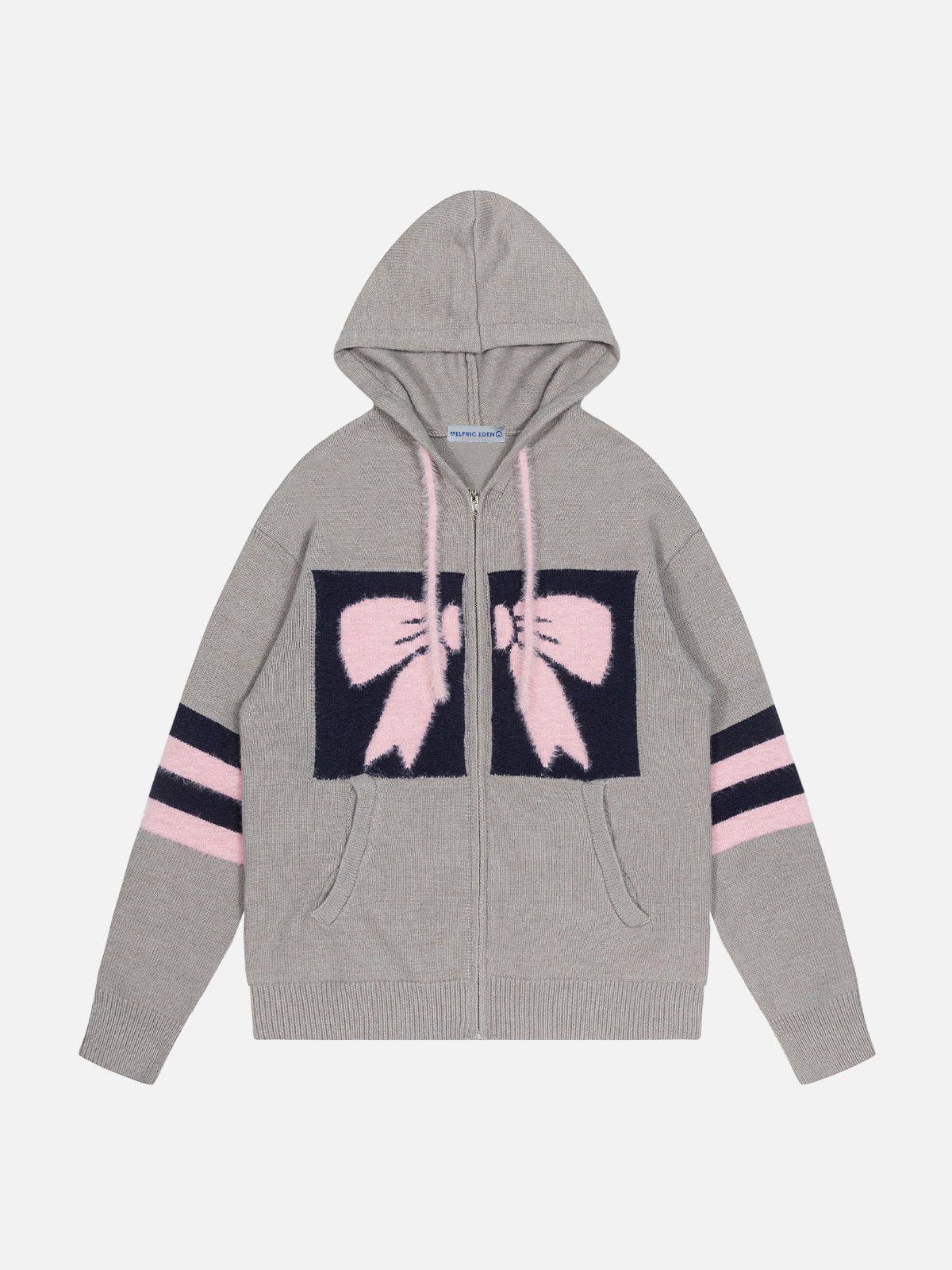 Flocking Bow Knit Hoodie sold by Aelfric Eden