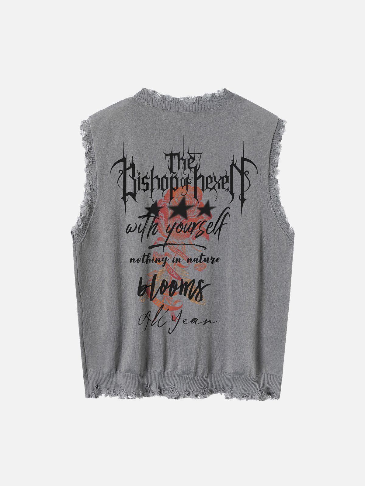 Aelfric Eden Gothic Letter Print Sweater Vest sold by Aelfric Eden product image thumbnail 3