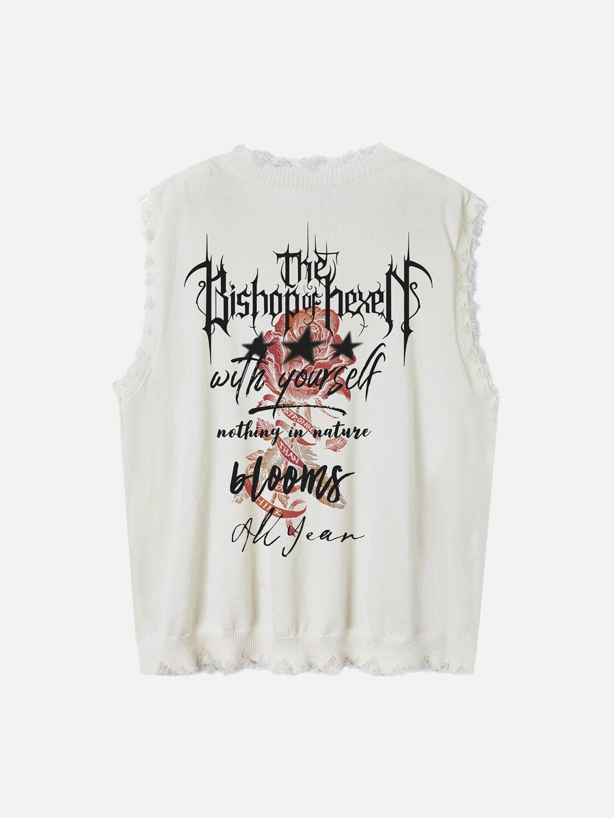 Aelfric Eden Gothic Letter Print Sweater Vest sold by Aelfric Eden product image thumbnail 5