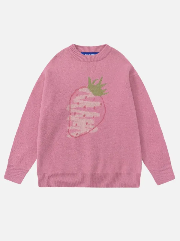 Aelfric Eden Strawberry Print  Sweater sold by Aelfric Eden