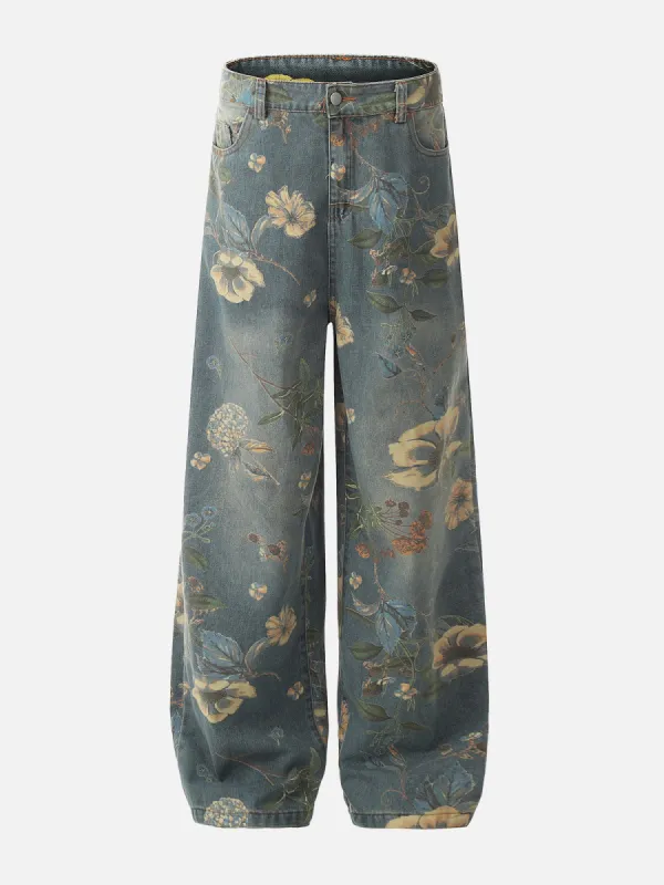 Aelfric Eden Full Print Flower Jeans sold by Aelfric Eden