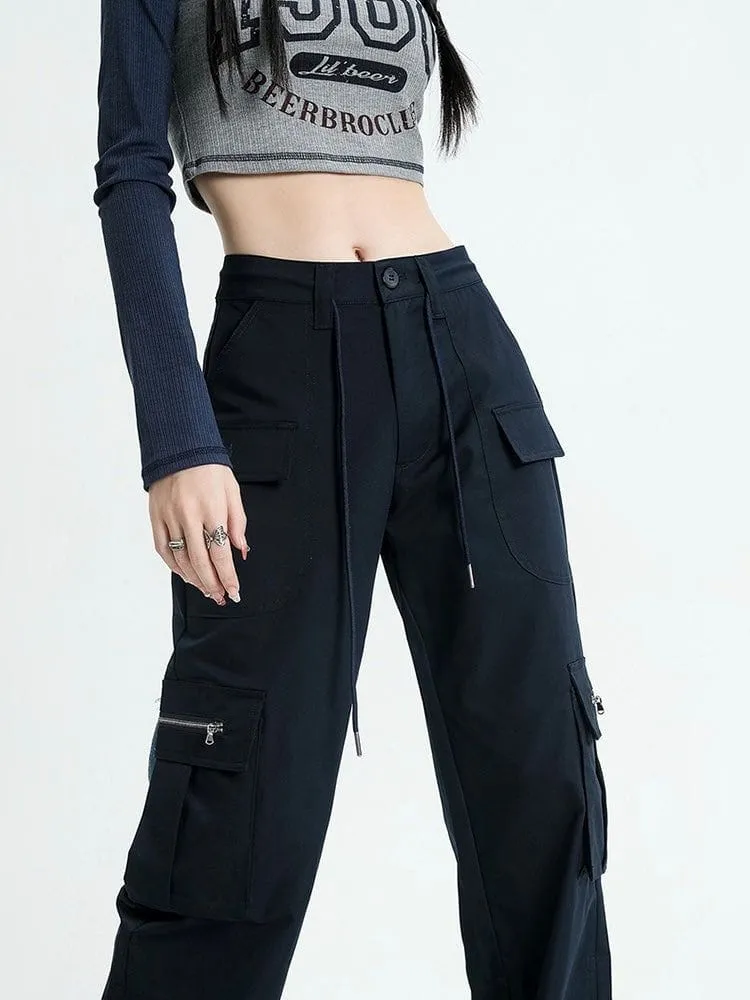 Aelfric Eden Casual Multiple Pockets Drawstring Decoration Pants sold by Aelfric Eden product image thumbnail 3