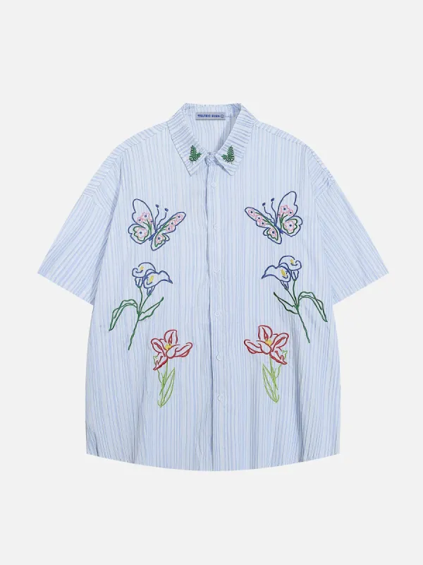 Aelfric Eden Butterfly Flower Short Sleeve Shirt sold by Aelfric Eden