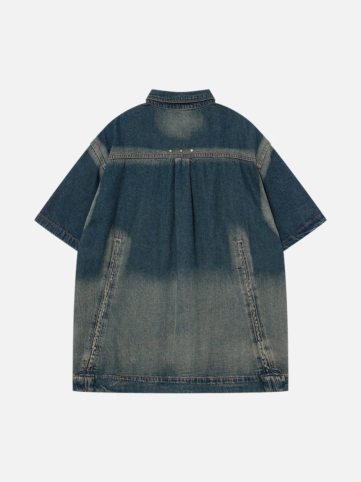 Aelfric Eden Deconstructive Denim Short Sleeve Shirt sold by Aelfric Eden product image thumbnail 2