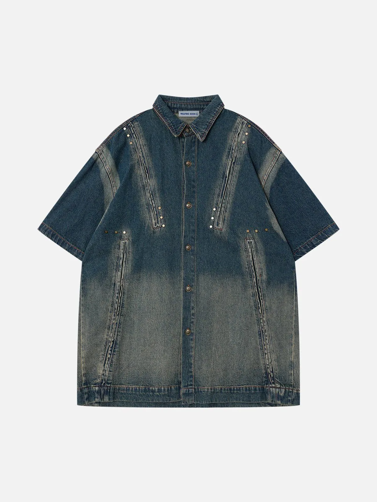 Aelfric Eden Deconstructive Denim Short Sleeve Shirt sold by Aelfric Eden