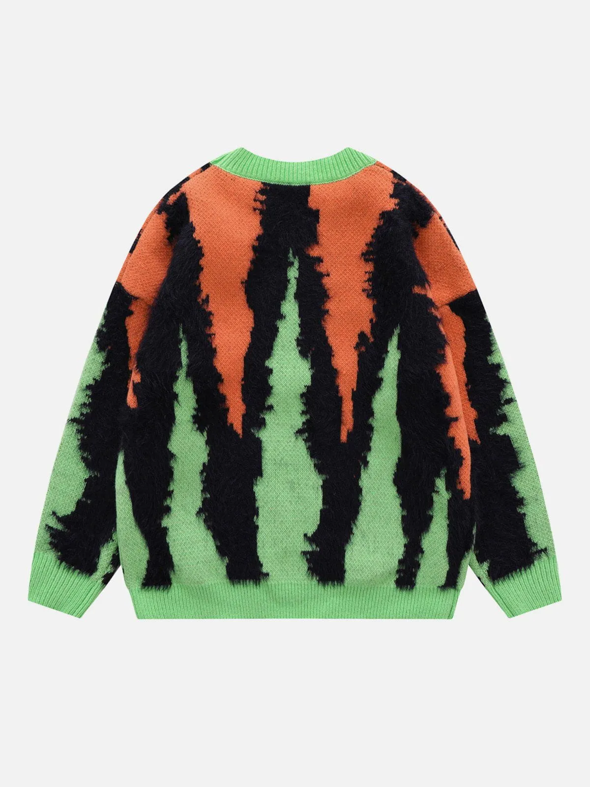 Aelfric Eden "CATCASE“ Print Contrast Plush Streetwear Sweater sold by Aelfric Eden product image thumbnail 4