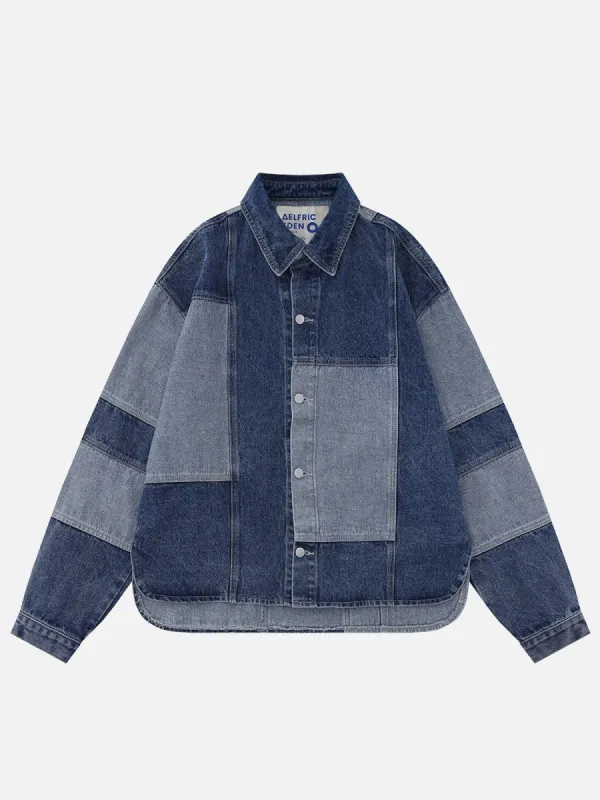 ◆Aelfric Eden◆Denim Patchwork プルオーバー パーカー 送料込 ◇Aelfric Eden◇Denim Patchwork プルオーバー パーカー 送料込