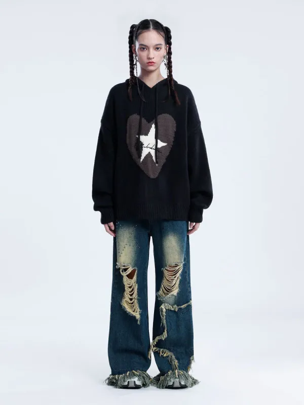 Aelfric Eden Heart Star Knit Hoodie sold by Aelfric Eden