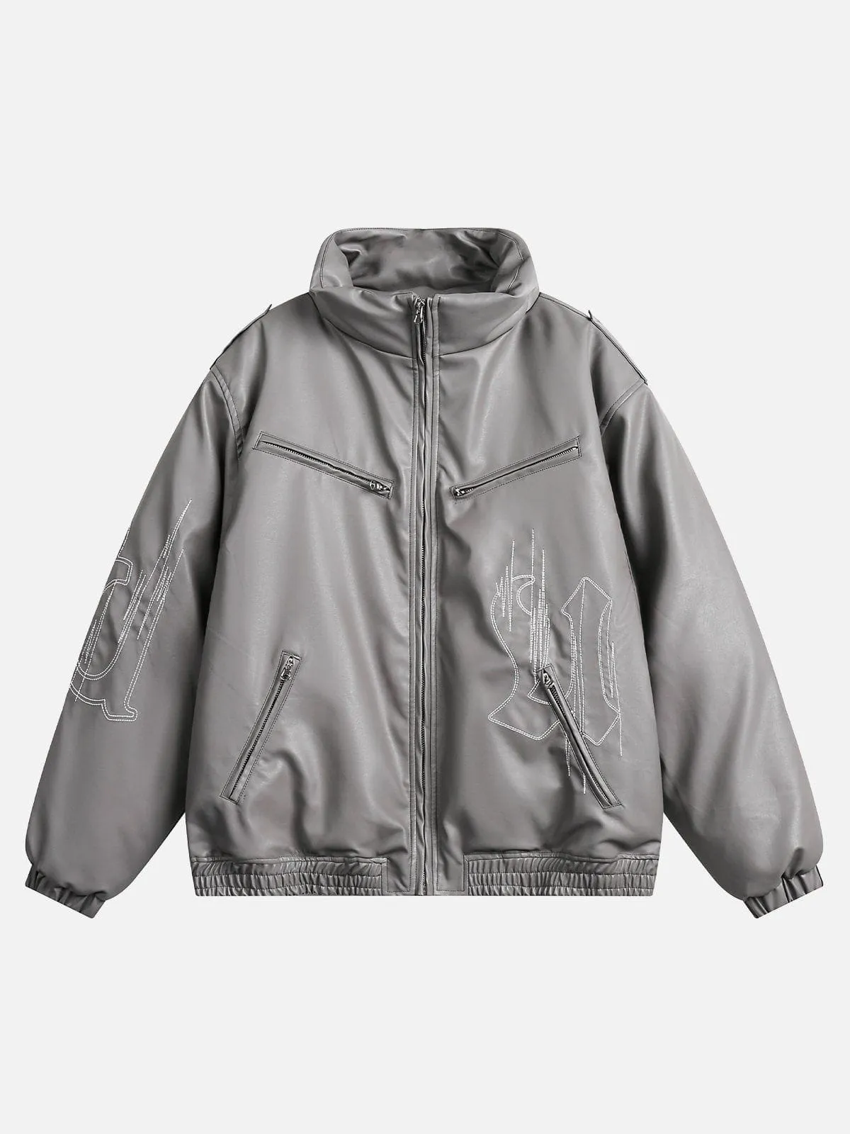 Aelfric Eden Multi Zip Up Leather Coat sold by Aelfric Eden product image thumbnail 2