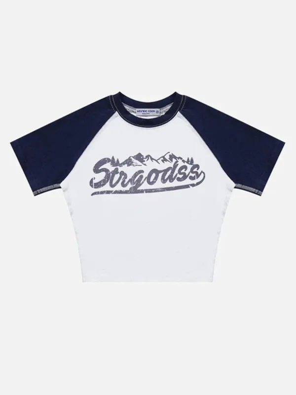 Mountain Letter Print Tee sold by Aelfric Eden