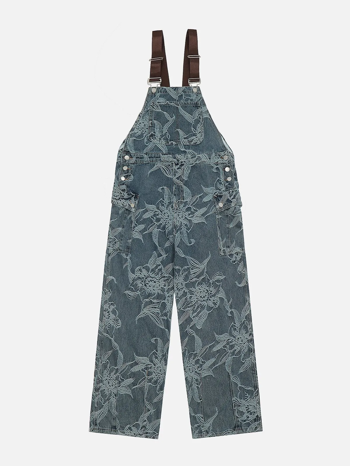 Aelfric Eden Embroidery Flower Denim Overalls sold by Aelfric Eden product image thumbnail 2
