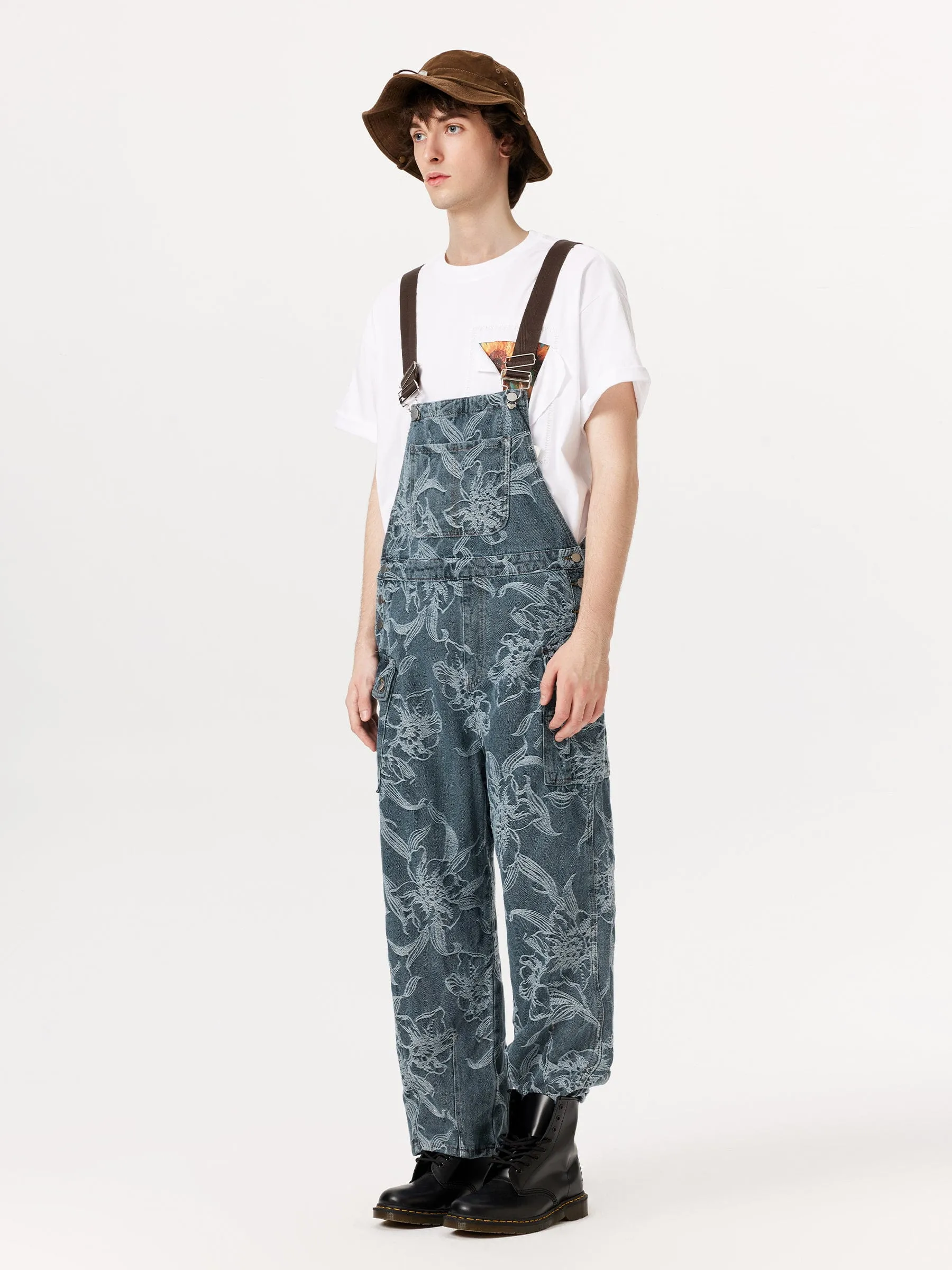 Aelfric Eden Embroidery Flower Denim Overalls sold by Aelfric Eden