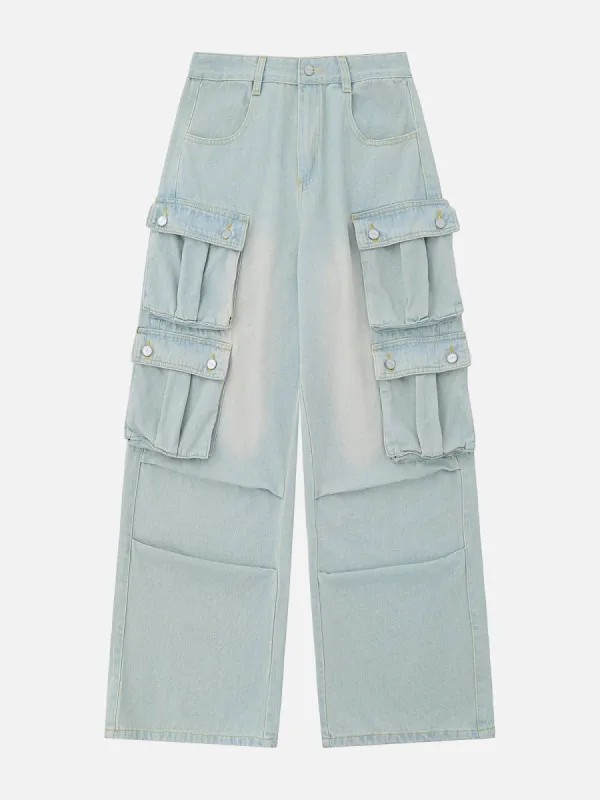 Aelfric Eden Button Multi Pocket Washed Jeans sold by Aelfric Eden