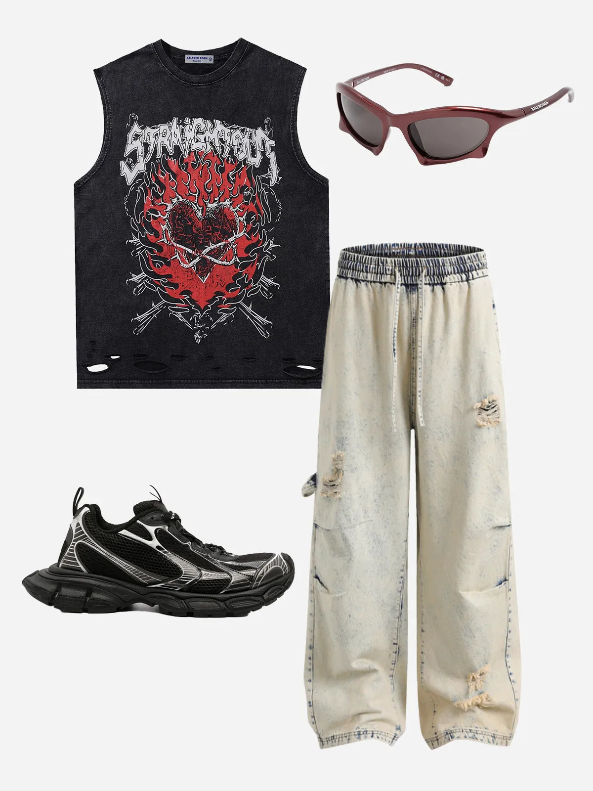 Aelfric Eden Yellow Mud Washed Loose Jeans sold by Aelfric Eden product image thumbnail 2