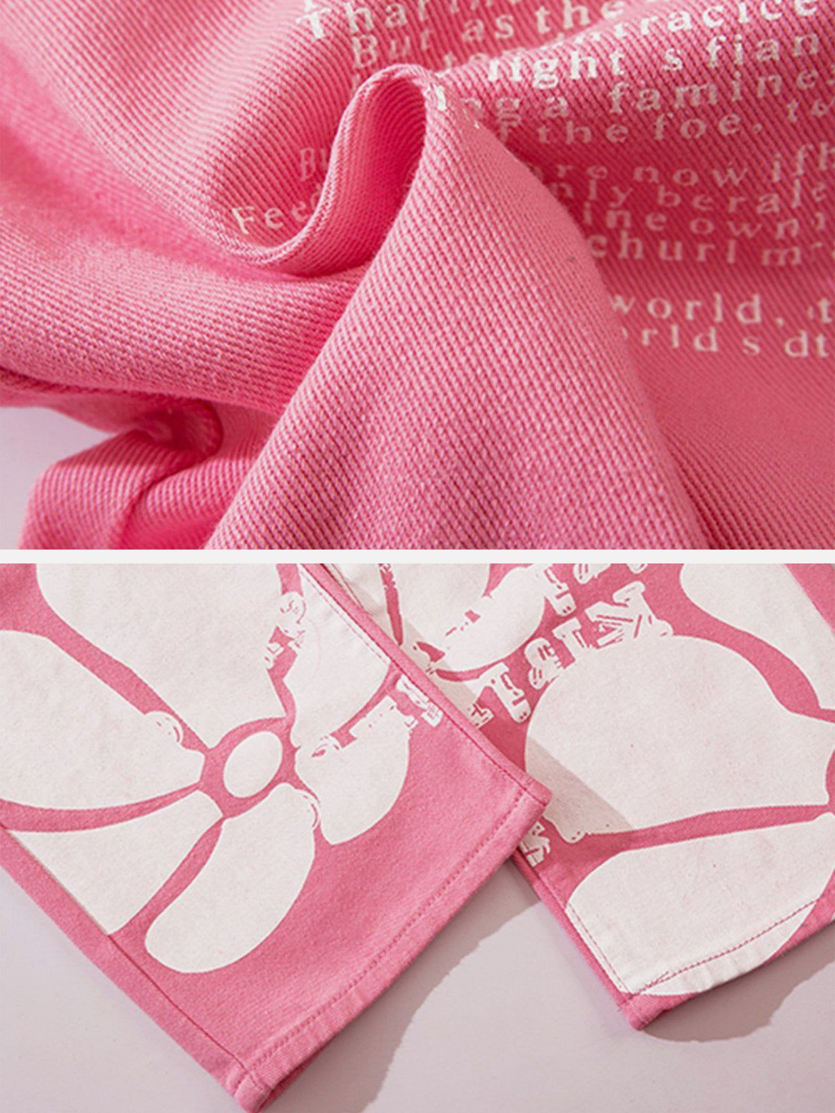 Aelfric Eden Flower Pink Straight Jeans sold by Aelfric Eden product image thumbnail 5