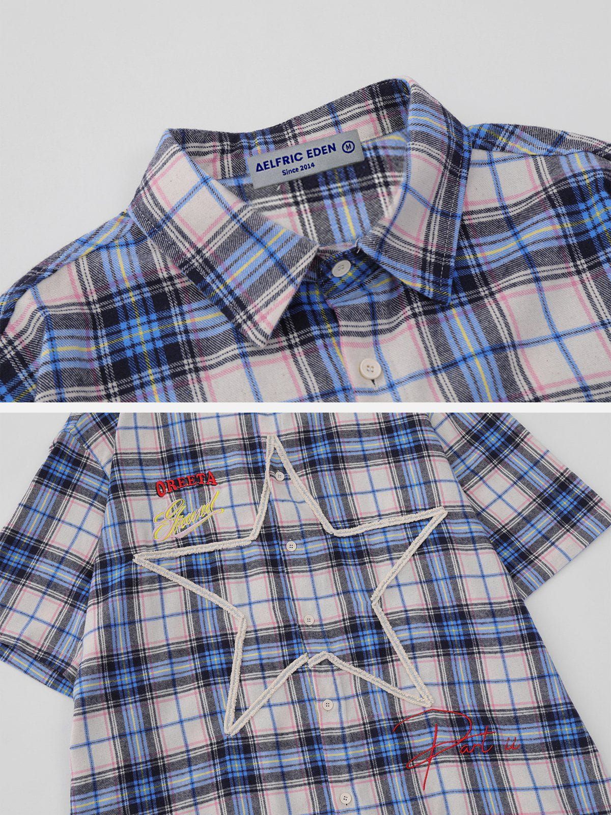 Aelfric Eden Star Embroidery Short Sleeve Shirts sold by Aelfric Eden product image thumbnail 4