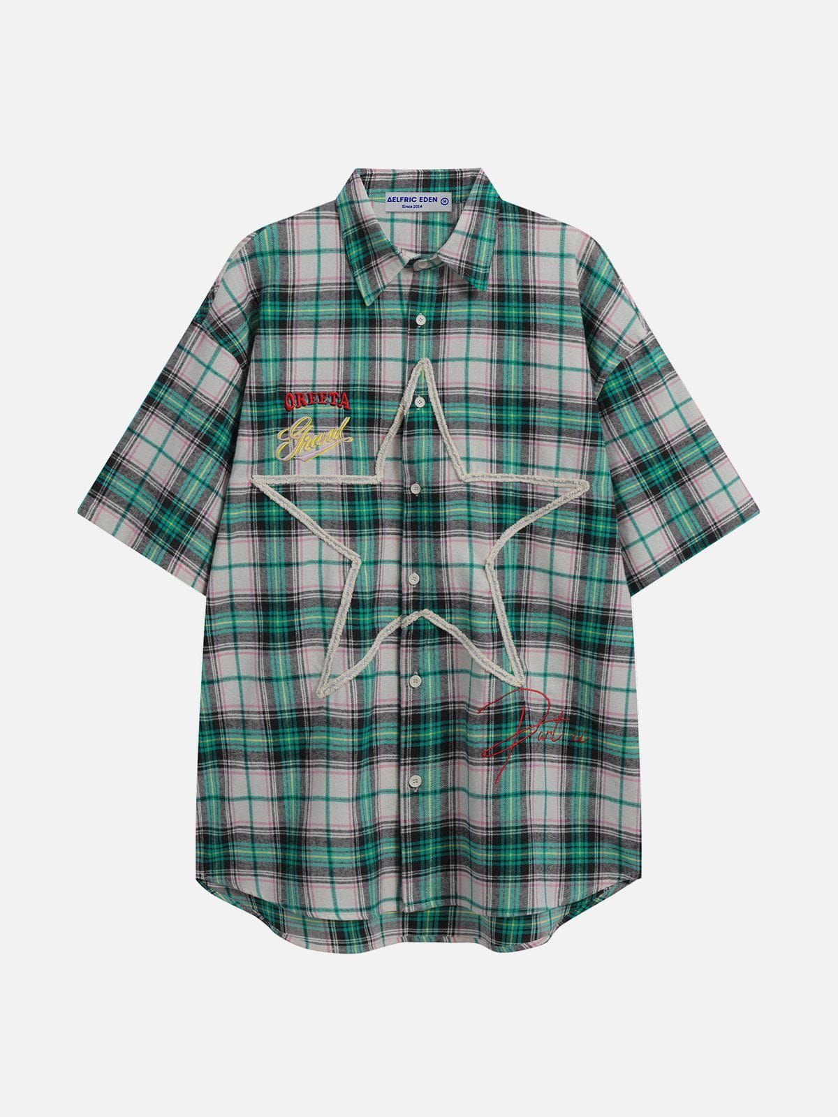 Aelfric Eden Star Embroidery Short Sleeve Shirts sold by Aelfric Eden