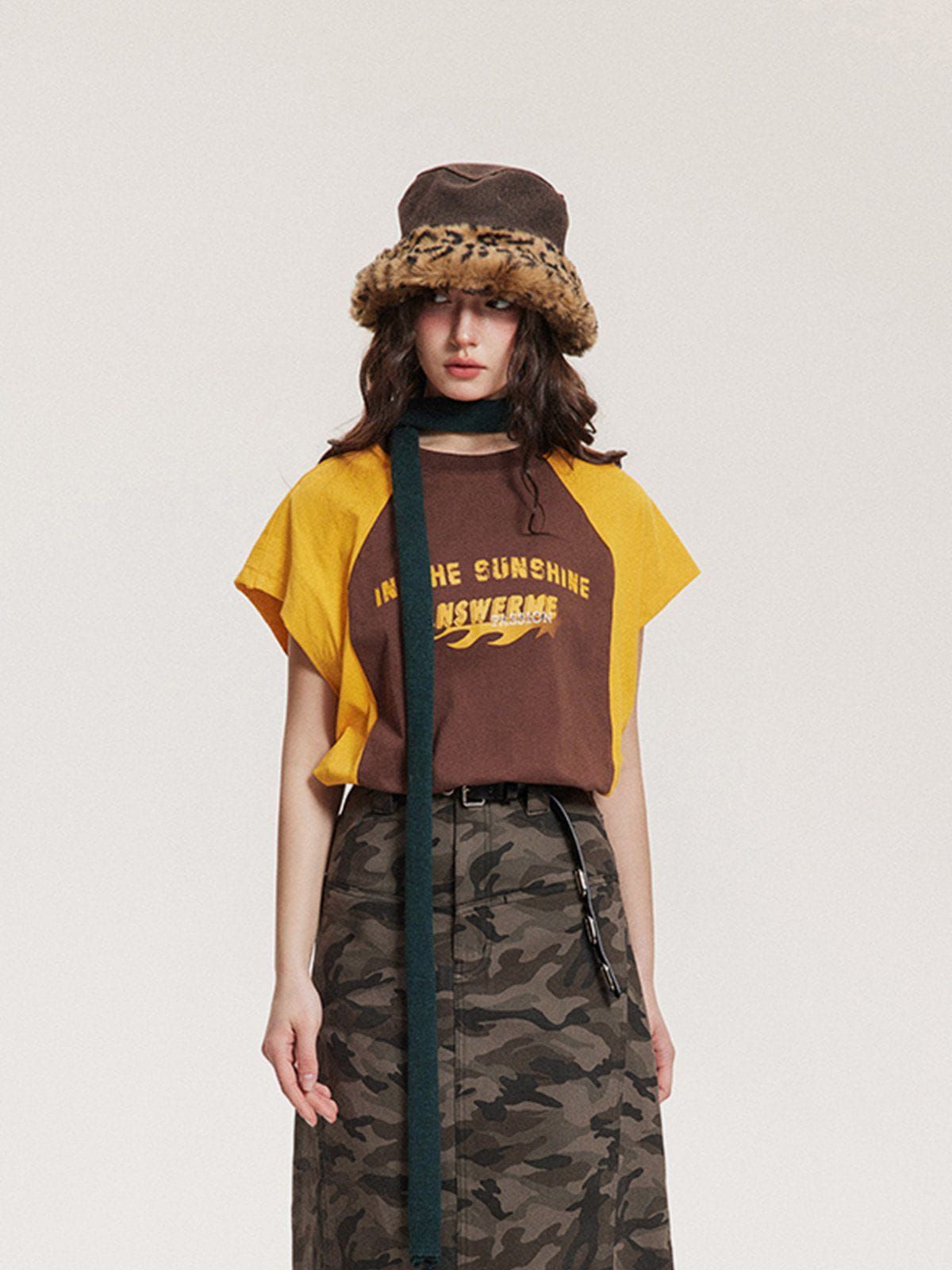 Aelfric Eden Colorblock Letter Print Vest sold by Aelfric Eden