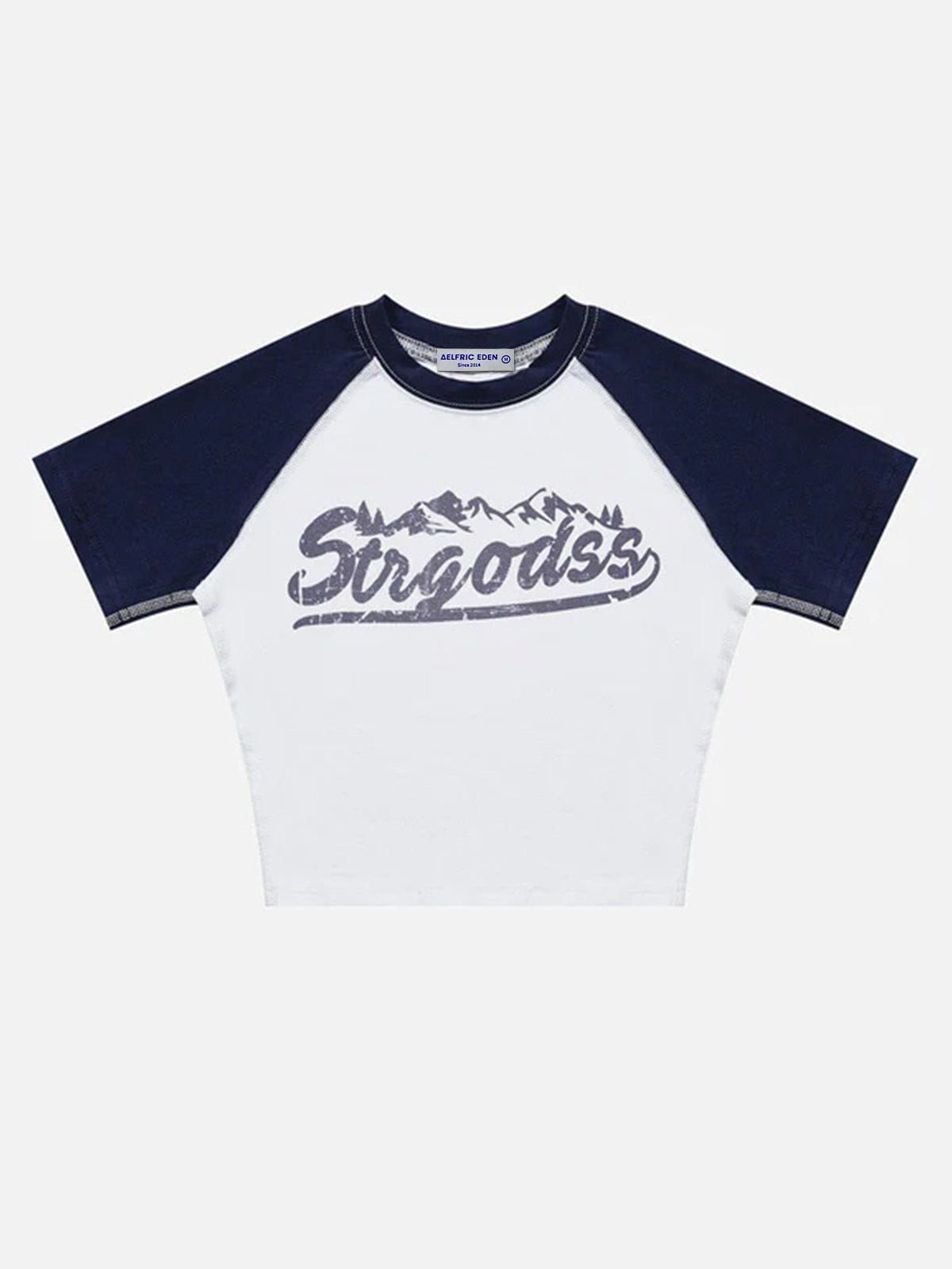 Mountain Letter Print Tee sold by Aelfric Eden