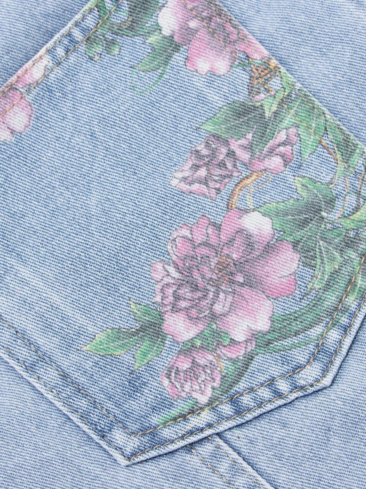Aelfric Eden Flower Pocket Denim Jacket sold by Aelfric Eden product image thumbnail 4