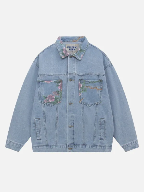 Aelfric Eden Flower Pocket Denim Jacket sold by Aelfric Eden