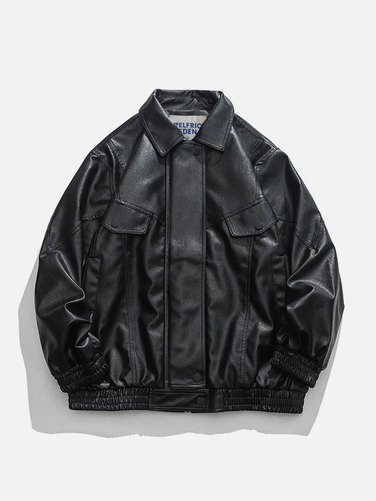 Aelfric Eden Solid Color Faux Leather Jacket sold by Aelfric Eden