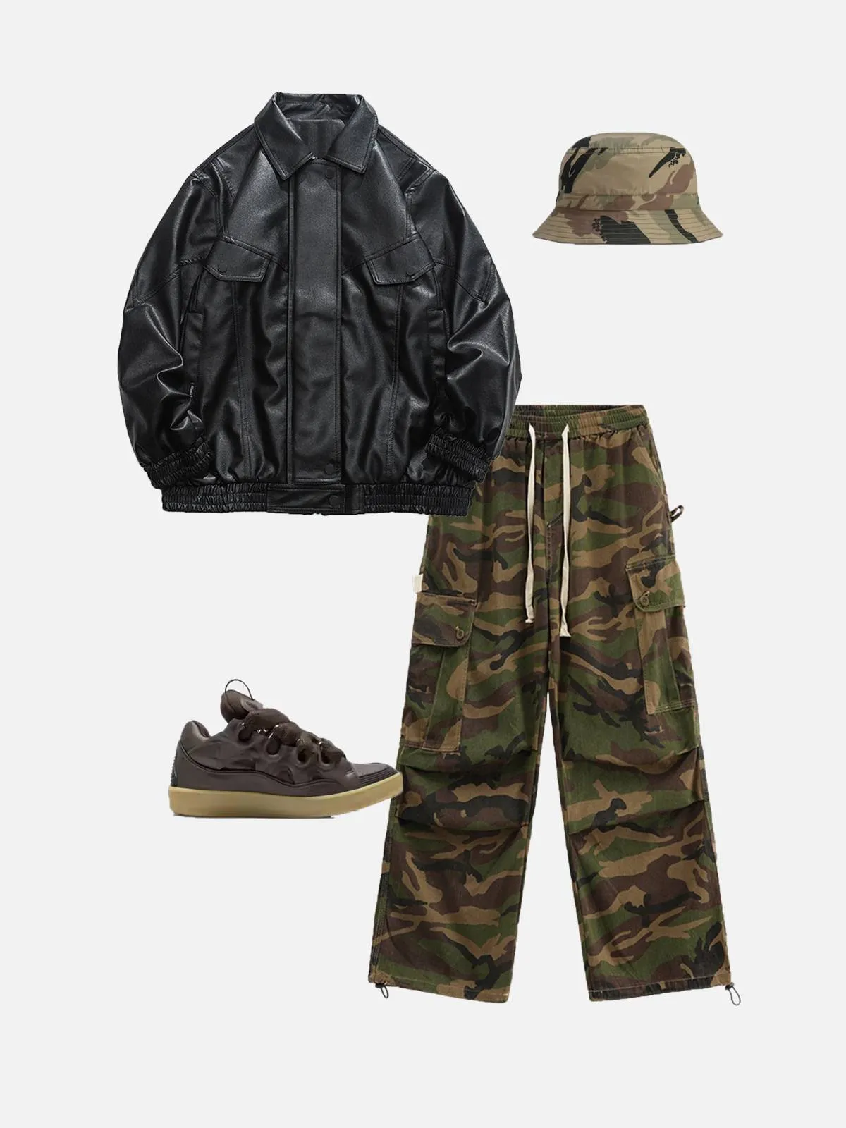 Aelfric Eden Solid Color Faux Leather Jacket sold by Aelfric Eden product image thumbnail 3