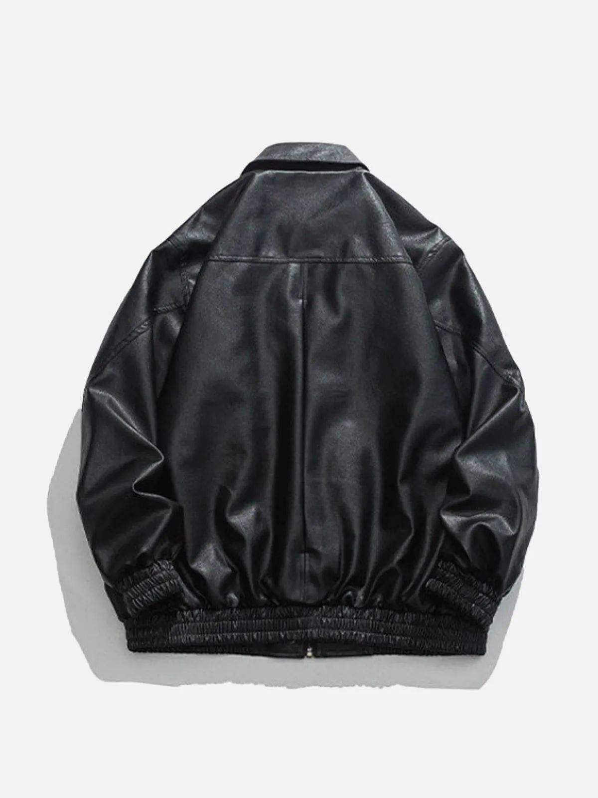 Aelfric Eden Solid Color Faux Leather Jacket sold by Aelfric Eden product image thumbnail 4