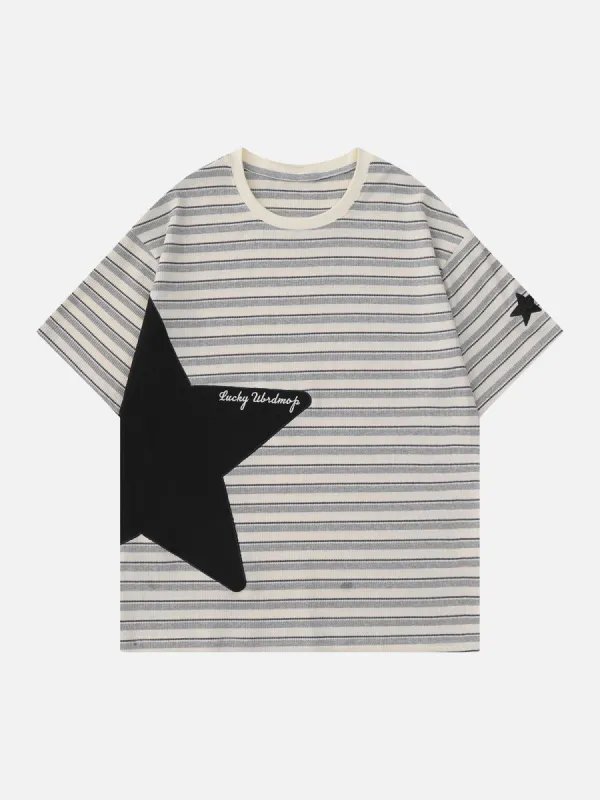 Aelfric Eden Star Patchwork Stripe Tee sold by Aelfric Eden