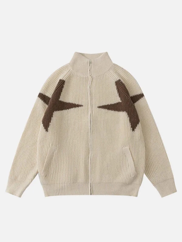 Aelfric Eden Star Stand Collar Cardigan sold by Aelfric Eden